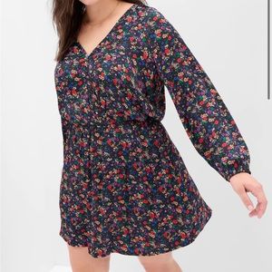 NWT Gap Multicolor Floral Mini Wrap Dress XXL